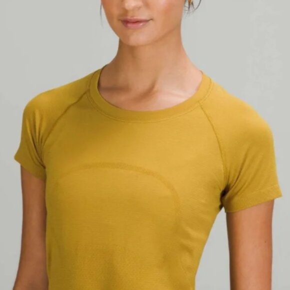 LULULEMON gold swiftly tech short sleeve tee - Picture 3 of 10